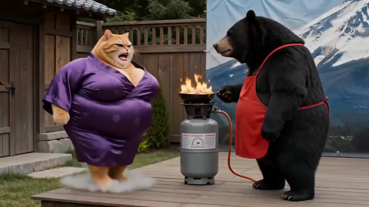Seedance 2.0 Prompt: Shaw Brothers Parody Cinematic Cat Drama