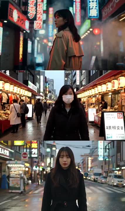 Seedance 2.0 Prompt: Shinjuku Kabukicho Cinematic Portrait