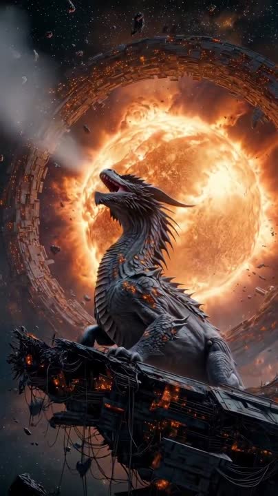 Seedance 2.0 Prompt: Silver Dragon in Cosmic Space