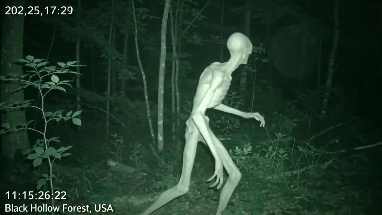 Seedance 2.0 Prompt: Skinwalker Night Vision Forest Footage