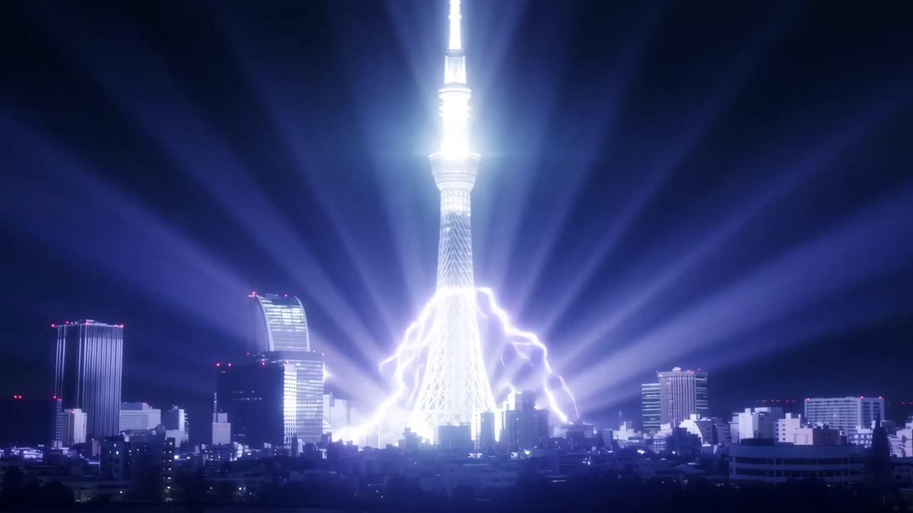 Seedance 2.0 Prompt: Skytree Railgun Transformation Animation