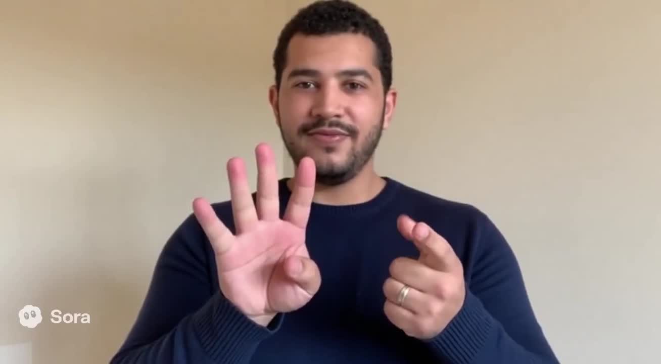 Seedance 2.0 Prompt: Man Counting 1-10 with Fingers