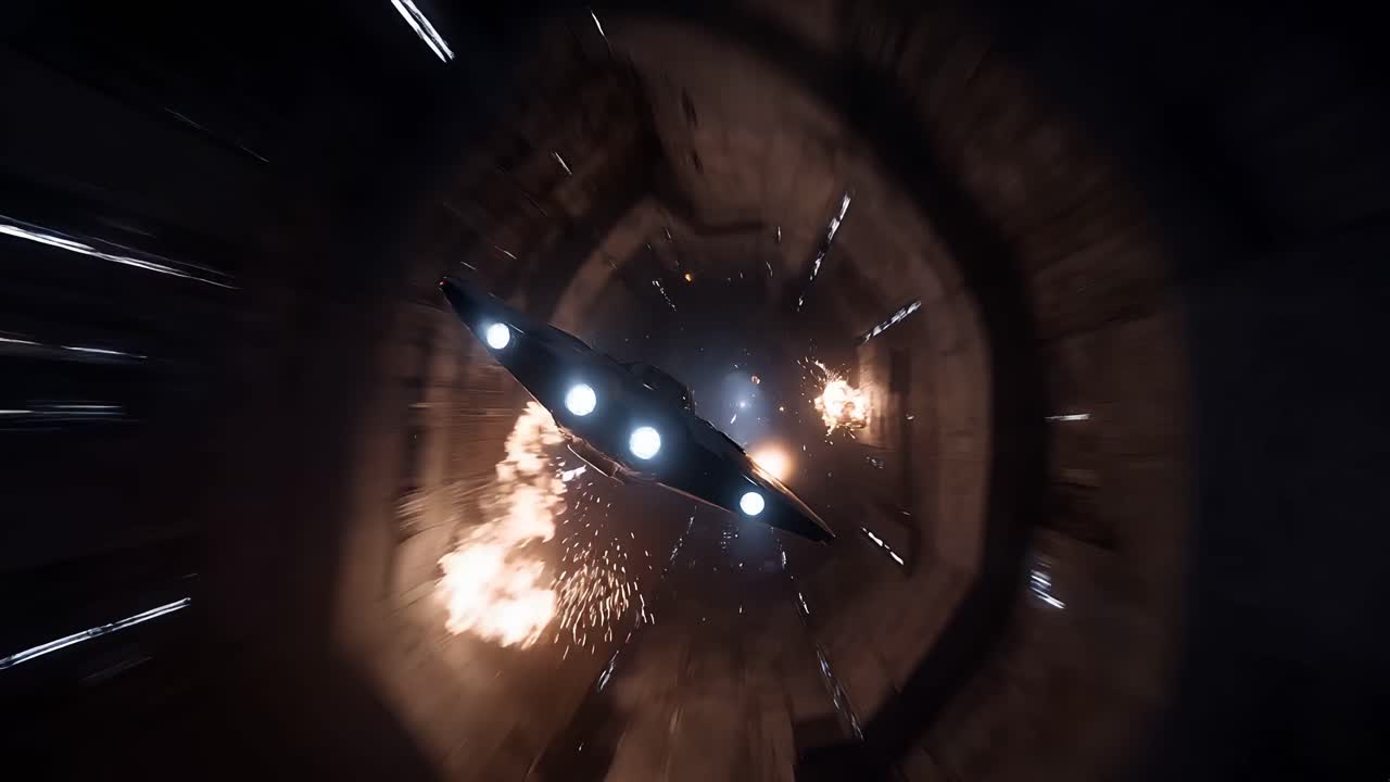 Seedance 2.0 Prompt: Space Warship Battle - Hyperspace Entry