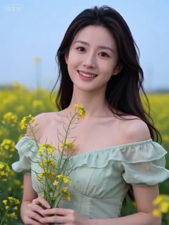 Seedance 2.0 Prompt: Spring Vlog - Woman in Rapeseed Field