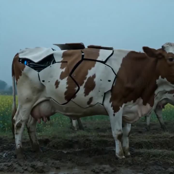 Seedance 2.0 Prompt: Stealth Mecha Cow Infiltration