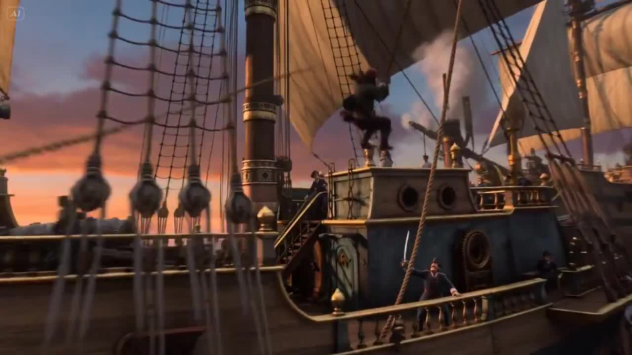 Seedance 2.0 Prompt: Steampunk Airship Battle Video