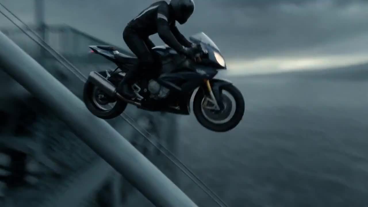 Seedance 2.0 Prompt: Stormy Bridge Motorcycle Stunt