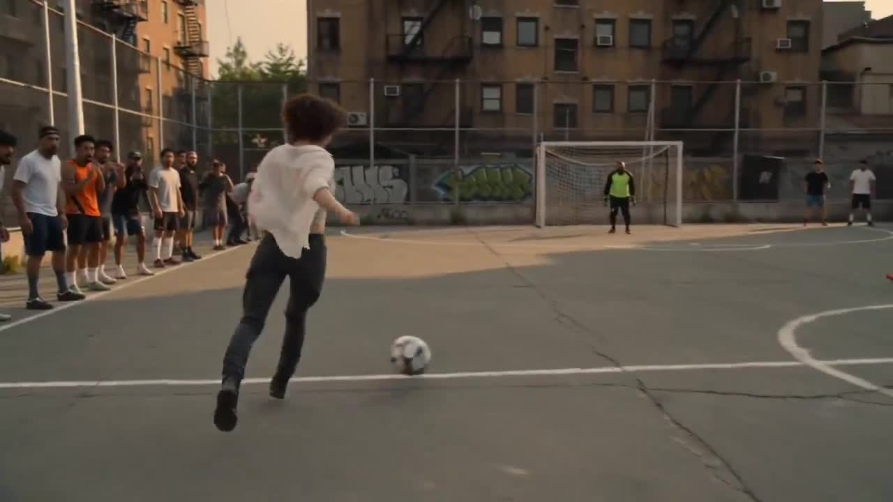 Seedance 2.0 Prompt: Street Soccer Bicycle Kick Action Sequence