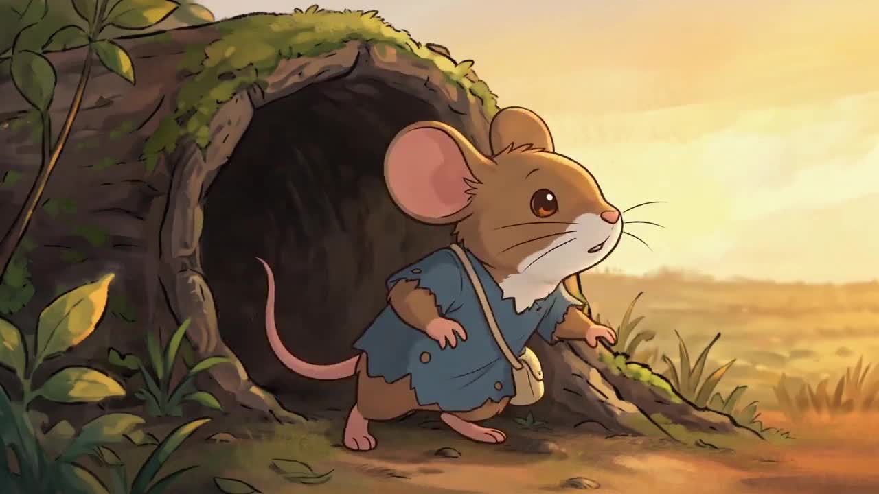 Seedance 2.0 Prompt: Studio Ghibli Mouse Adventure - Pip's Threshold