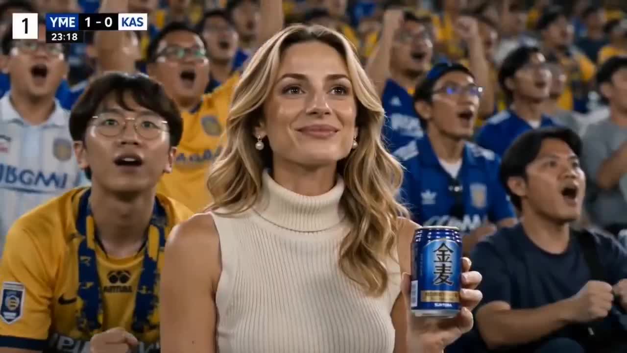 Seedance 2.0 Prompt: Cinematic Stadium Broadcast with Stylish Woman