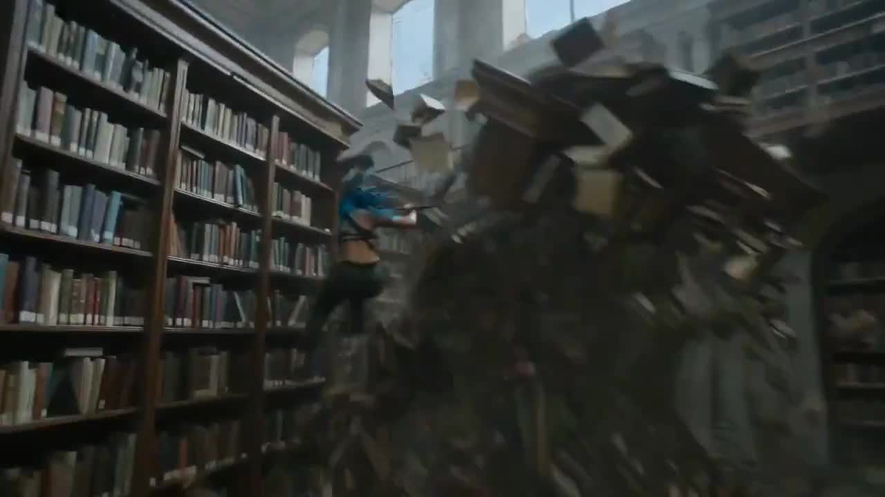 Seedance 2.0 Prompt: Stylized Library Combat Video