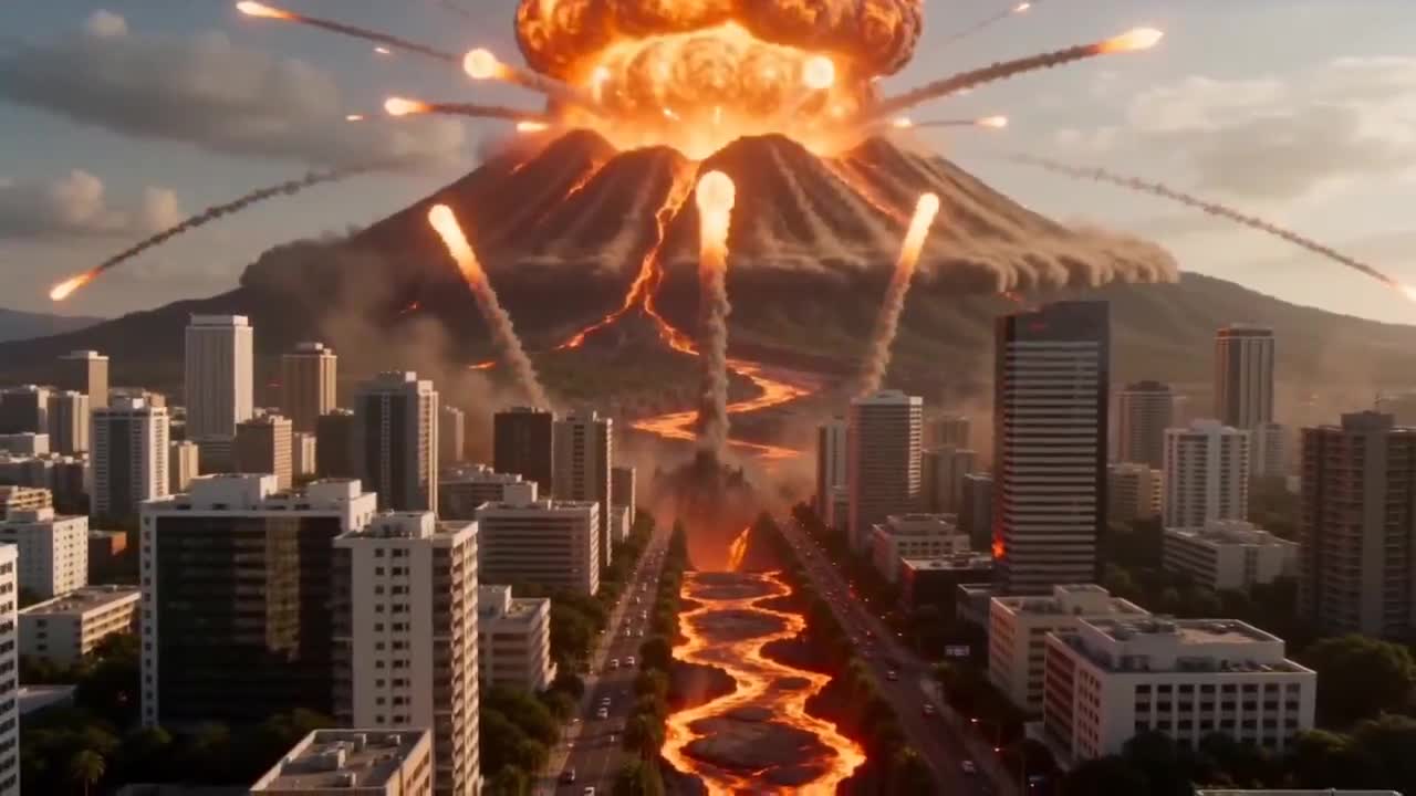 Seedance 2.0 Prompt: Supervolcano Destroys Modern City