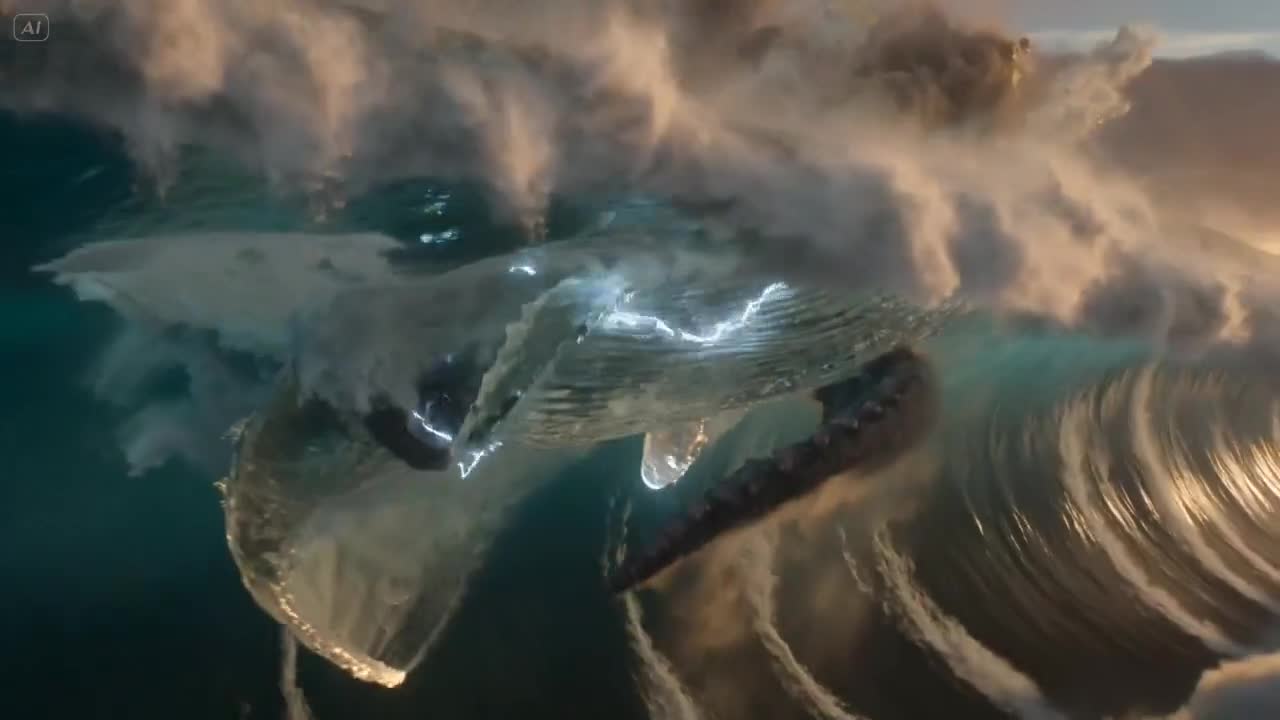 Seedance 2.0 Prompt: Surreal Sky-Ocean Battle 8K