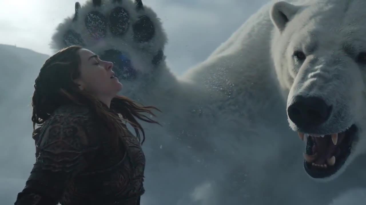 Seedance 2.0 Prompt: Sword Woman vs. Polar Bear Action Video