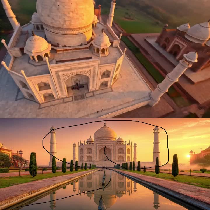 Taj Mahal Sunrise FPV Drone Flyover: Seedance 2.0 Prompt
