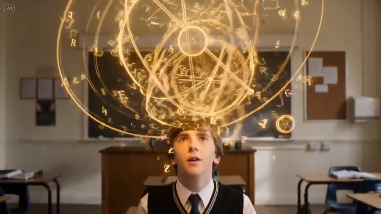 Seedance 2.0 Prompt: Glowing Textbook & Holographic Solar System