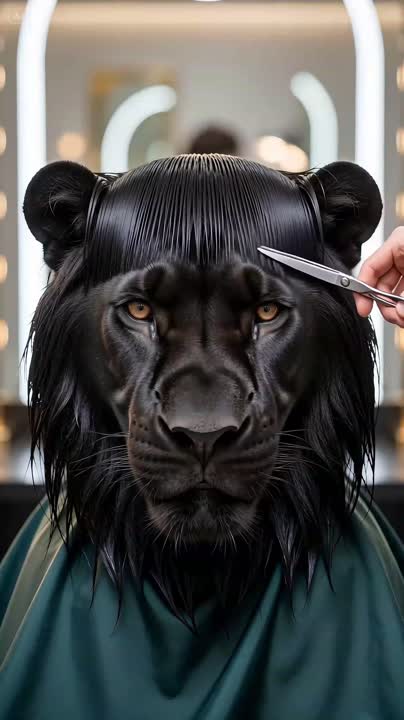 Seedance 2.0 Prompt: Ultra-Realistic Black Lion Grooming Commercial