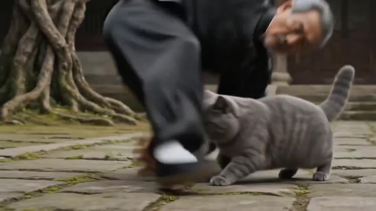 Seedance 2.0 Prompt: Ultra-realistic Cat vs. Master Martial Arts
