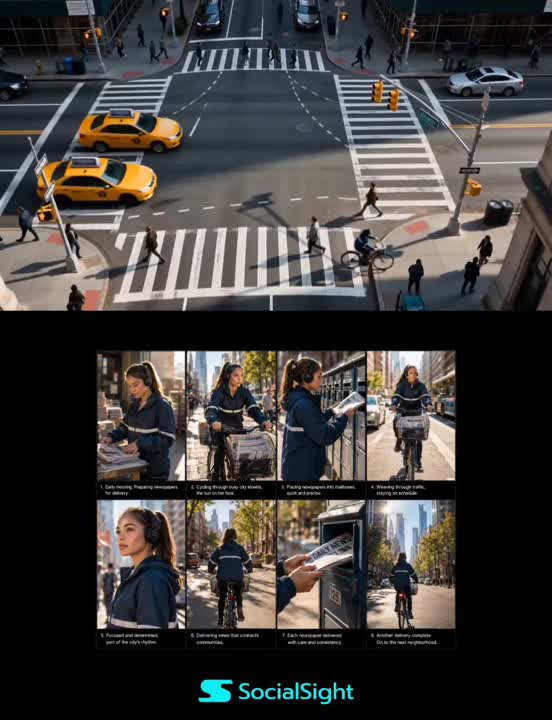 Seedance 2.0 Prompt: Cinematic Urban Courier Lifestyle Video