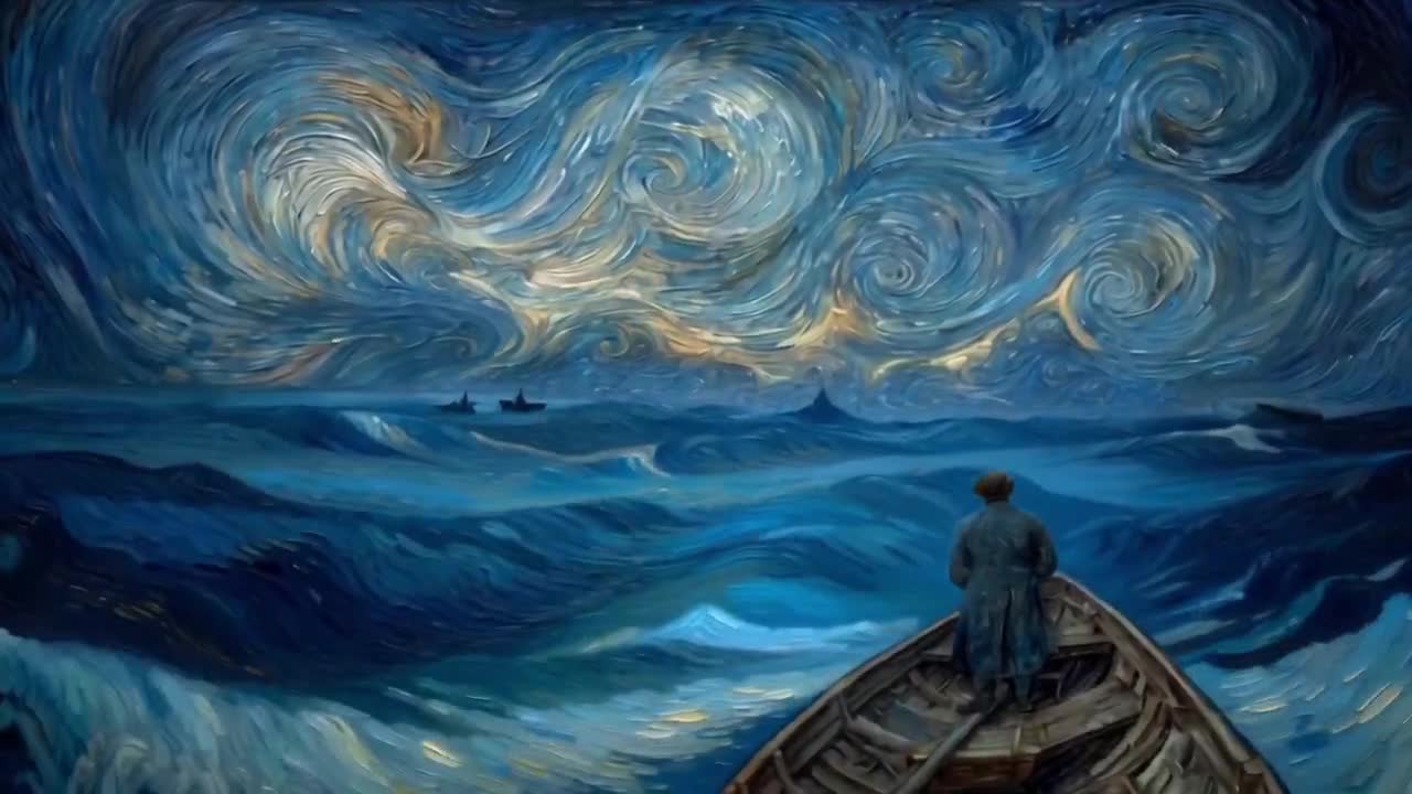 Seedance 2.0 Prompt: Van Gogh Inspired Rough Sea Video