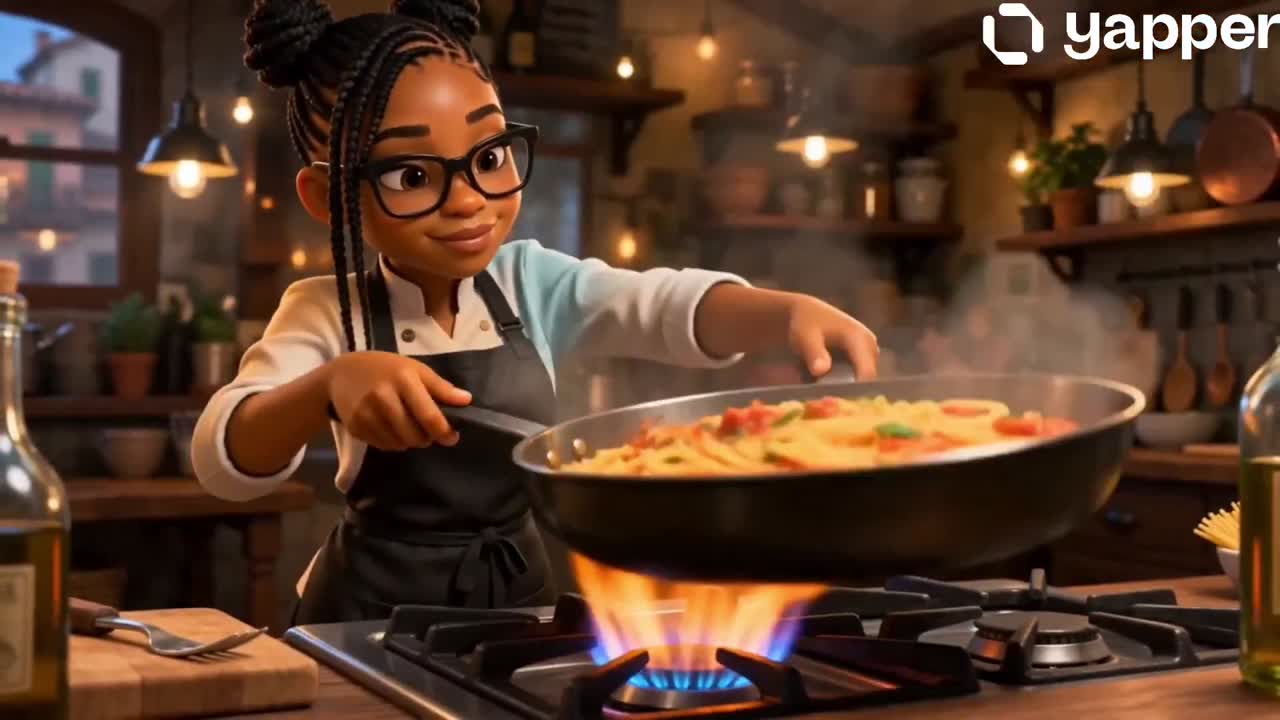 Seedance 2.0 Prompt: Artisan Spaghetti Chef Animation (Pixar Style)