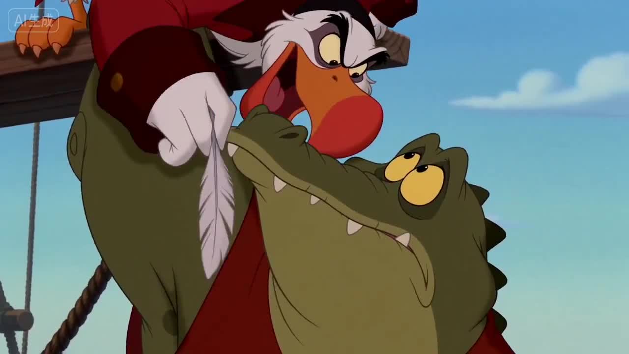 Seedance 2.0 Prompt: Vintage Disney Pirate Crocodile Animation