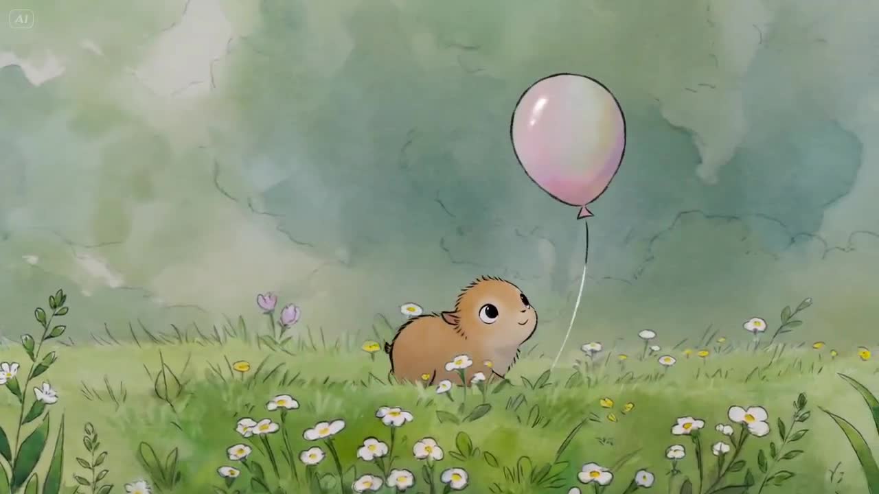 Seedance 2.0 Prompt: Watercolor Cartoon Meadow Animation