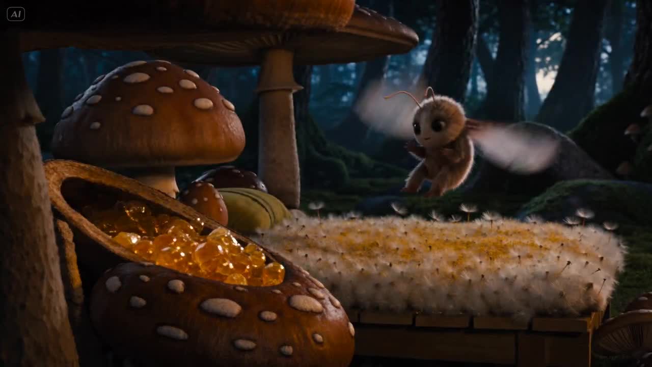 Seedance 2.0 Prompt: Whimsical Moth Fairy Sleeping in a Log