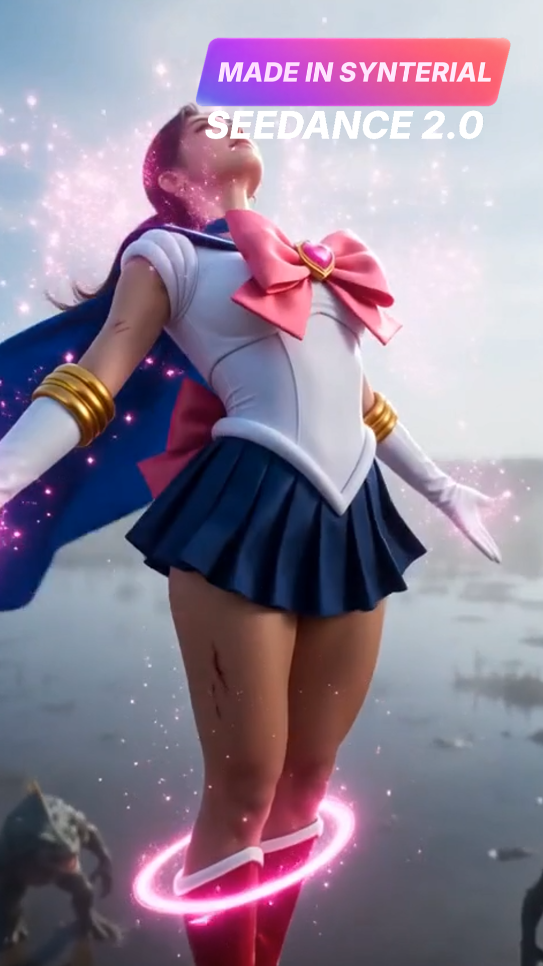Female Sailor Moon Transformation AI Video Seedance 2.0 Prompt